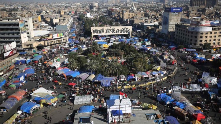 Place Tahrir, à Bagdad, épicentre des manifestations dans la capitale irakienne - 20.12.2019
