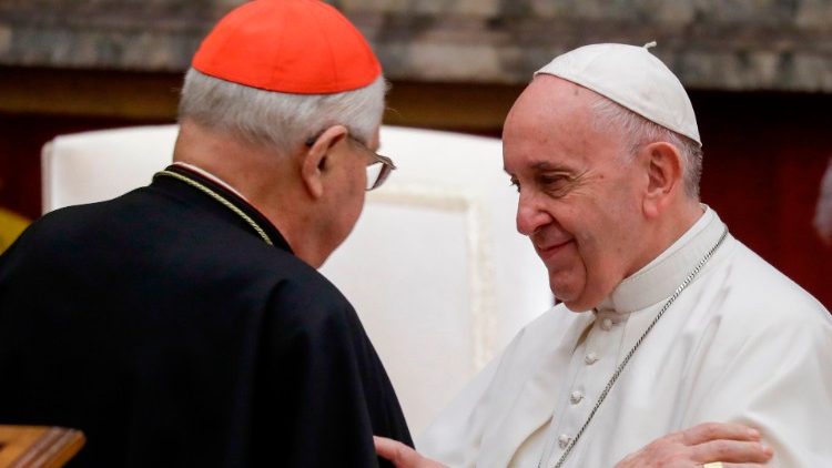 Папа Францішак і кардынал Анджэла Садана