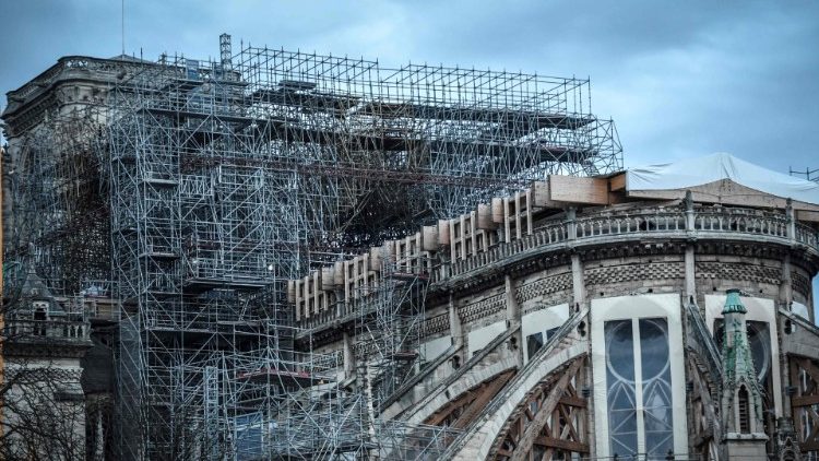 Restoration works are underway at Notre Dame Cathedral