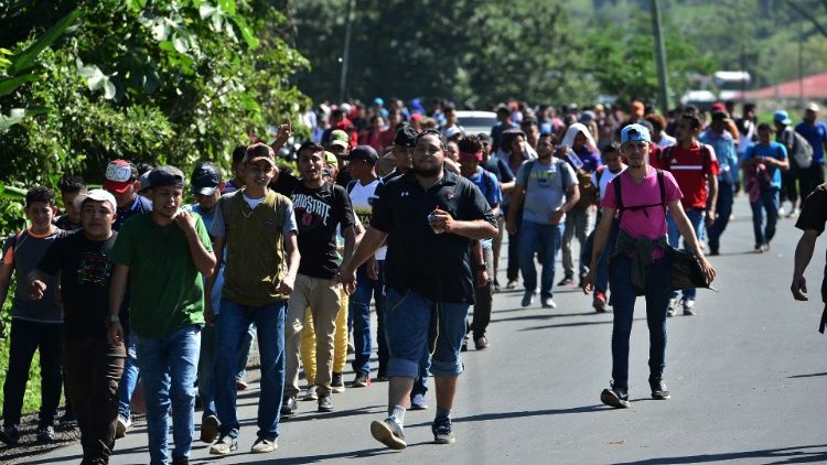 Honduranische Migrantenkarawane auf dem Weg in die USA - Archivbild vom Januar 2020