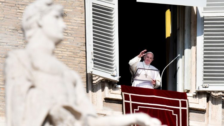 Pope Francis during the Angelus