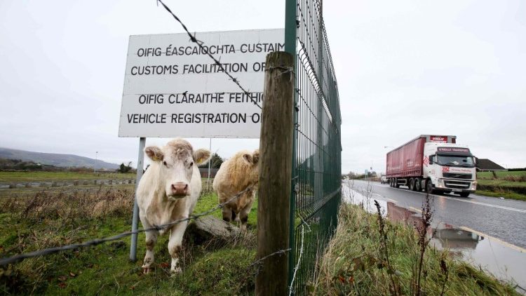 Un axe de circulation près de la frontière entre l'Irlande du Nord et la République d'Irlande, le 14 novembre 2018.