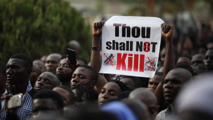 Protestas prieš smurtą Nigerijoje