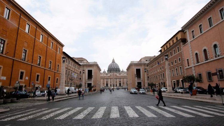 A view of the street in front of St. Peter's Basilica