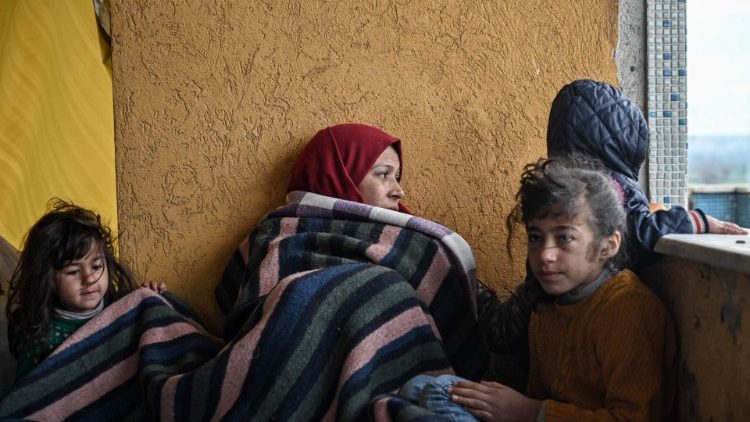 Сирийски бежанци на гръцко-турската граница