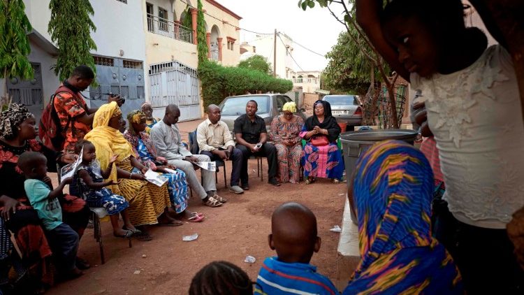 Le candidat Amadou Kone lors d'un meeting électoral à Bamako, la capitale malienne, le 26 mars 2020. 