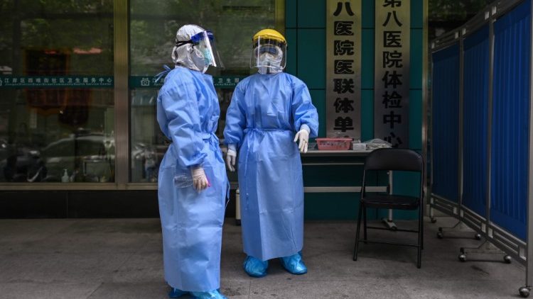 Medical workers in Hubei province