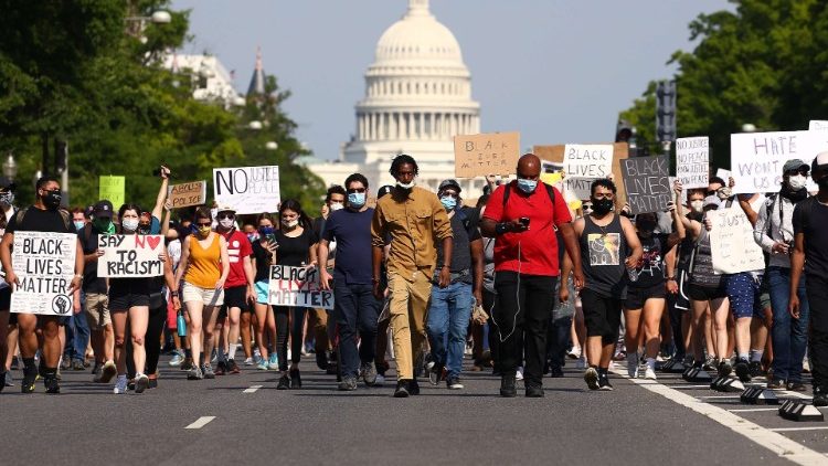 Manifestação contra a morte de George Floyd, em Washington