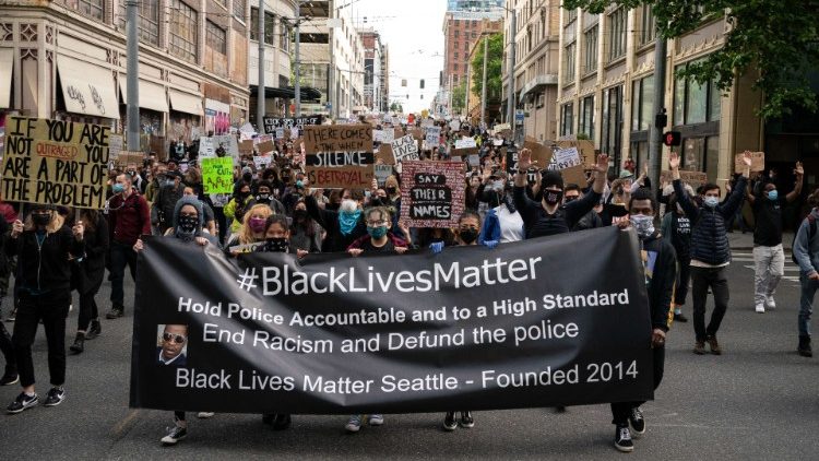 Protestas contra el racismo en la ciudad de Seattle, Estados Unidos