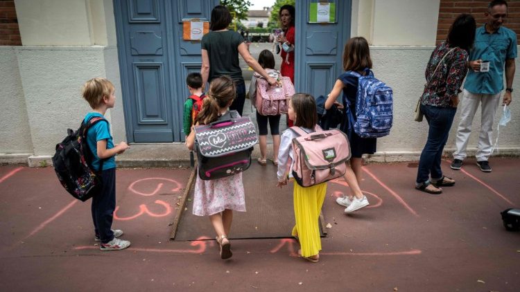 Children at school in France