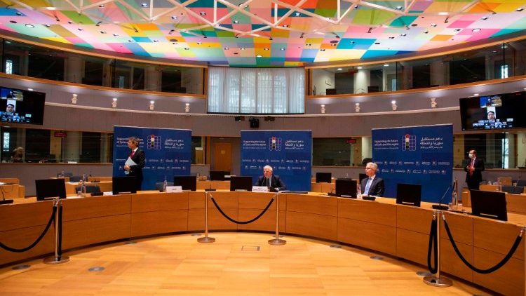 Der EU-Außenbeauftragte Josip Borrell bei den Brüssel-IV-Gesprächen zu Syrien an diesem Dienstag