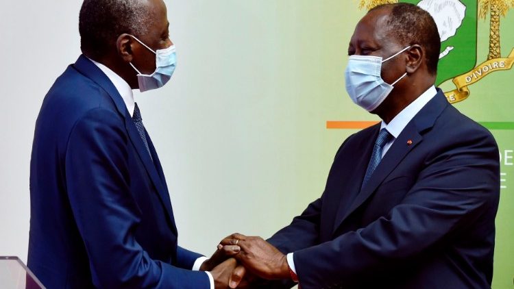 Rencontre le 2 juillet entre le Premier ministre ivoirien Amadou Gon Coulibaly, décédé depuis, et le président Alassane Ouattara.