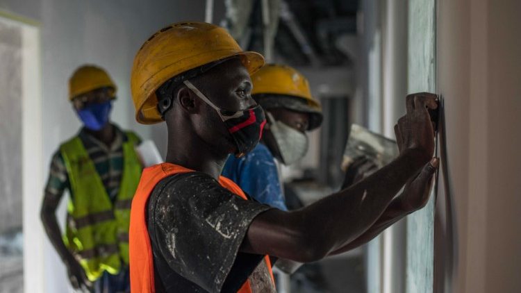 Trabalhadores em Cotonou, Benin