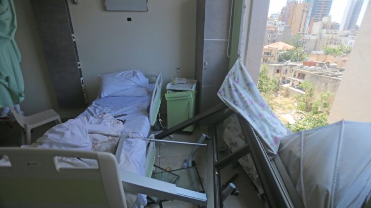 L'hôpital Wardieh endommagé par l'explosion