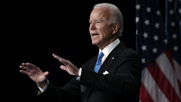 Joe Biden au dernier jour de la Convention démocrate américaine, à Wilmington dans l'État du Delaware (côte Est), le 20 août 2020. 