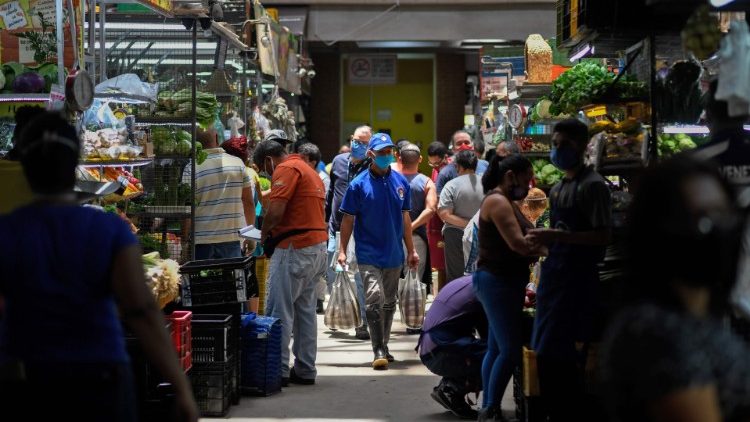 Un mercado de Caracas en Venezuela.