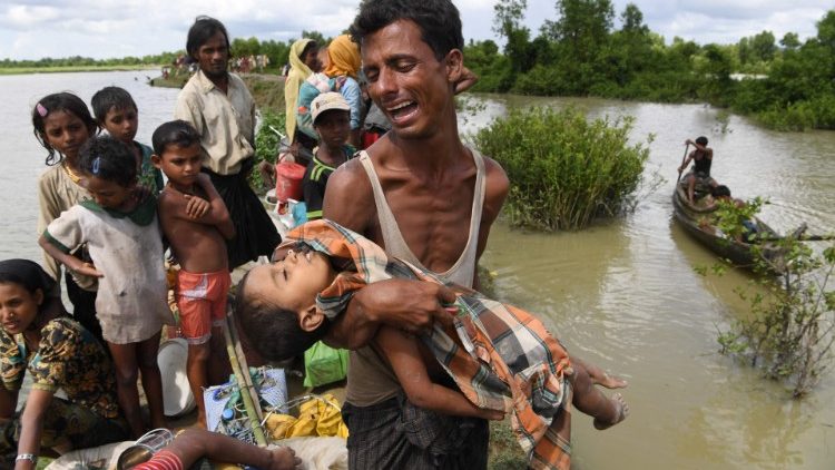 Die Flucht der Rohingya nach Bangladesch, um einem Genozid zu entgehen - hier auf einem Archivfoto aus dem Jahr 2017