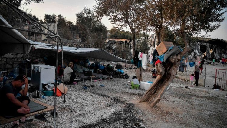 Campo de refugiados en Grecia. 