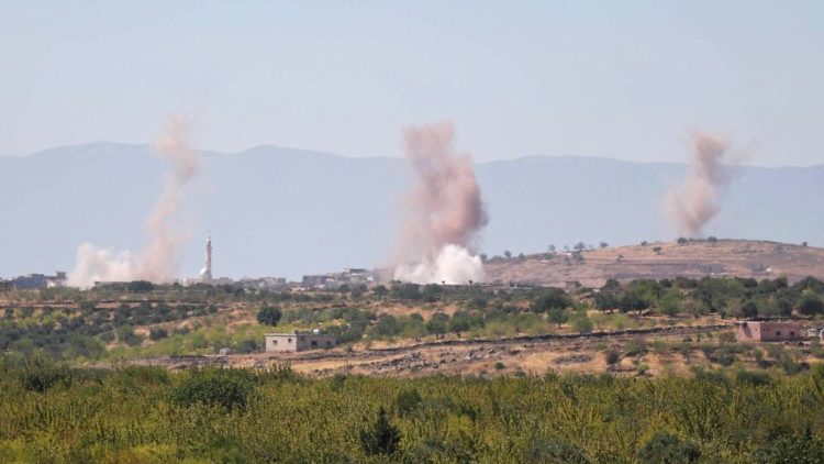 Bombardements dans la province d'Idleb, le 15 septembre 2020.