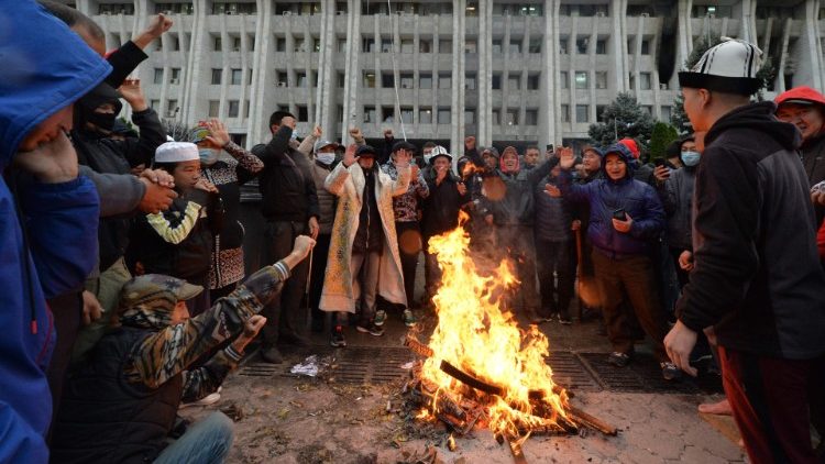 Protests following elections in Kyrgyzstan