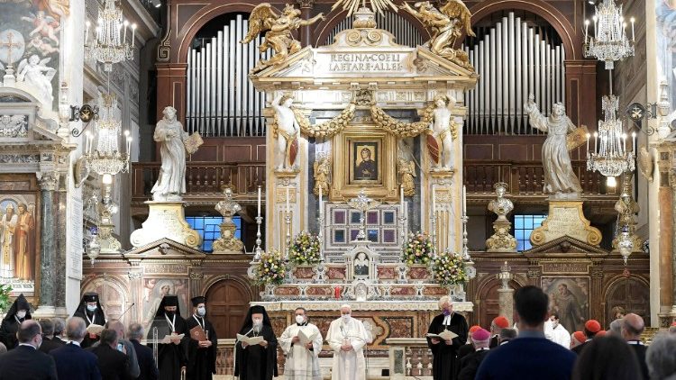 エキュメニカルな祈り   ローマ、サンタ・マリア・イン・アラチェリ教会　2020年10月20日