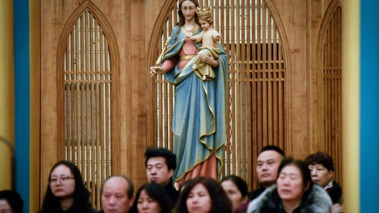 Chinese Catholics at Christmas Eve Mass, 2018