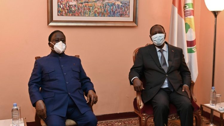 Keine Einigung: Ouattara (r.) und Konan Bédié  