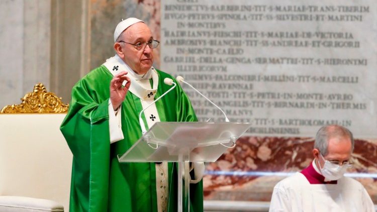 Папа падчас св. Імшы ў Сусветны дзень бедных