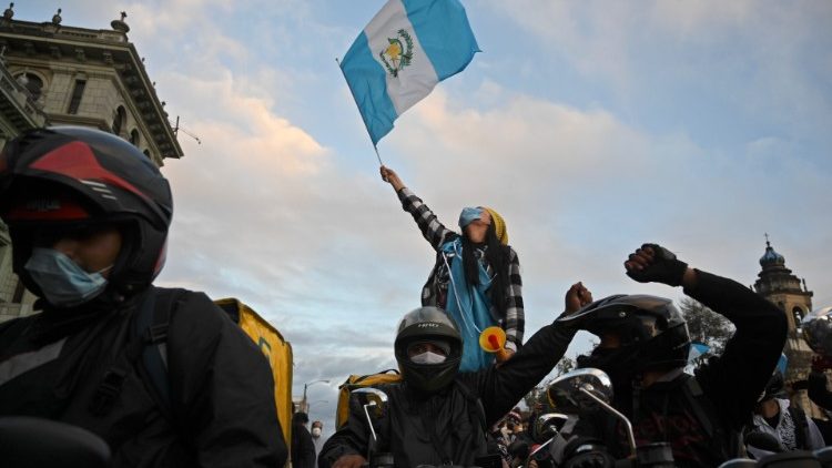 Protesta social en Ciudad de Guatemala, 21 de noviembre.