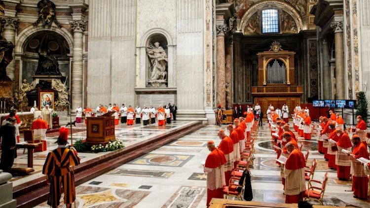 The consistory to create new cardinals in the Vatican on Nov. 28, 2020. 