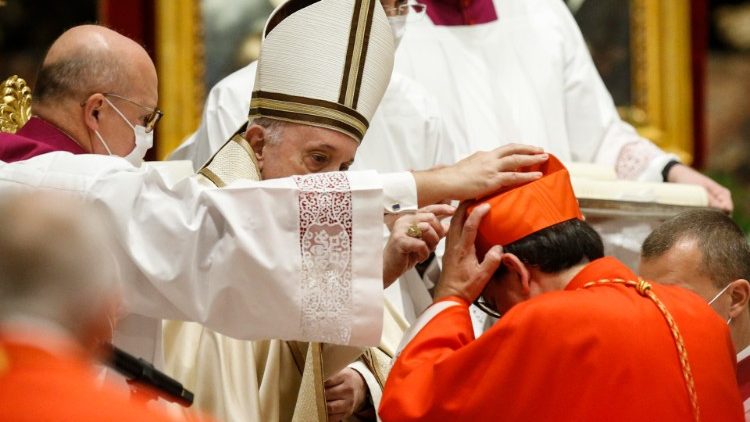 File photo of Pope Francis at a recent consistory creating new cardinals