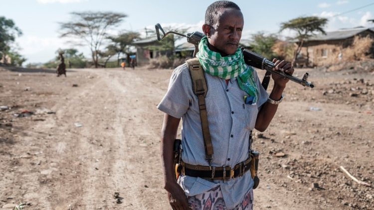 File photo of an Ethiopian militiaman