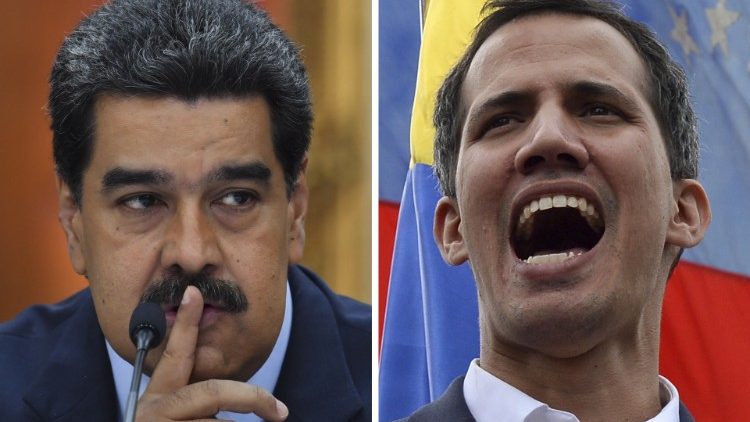 Politische Kontrahenten: Maduro und Guaidó