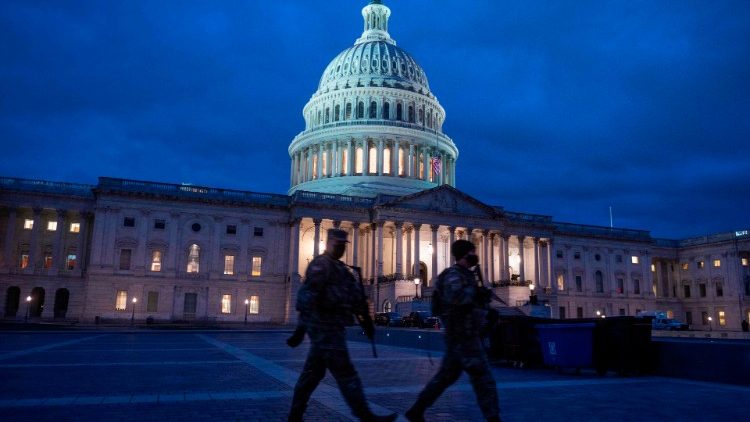 Capitol Hill presidiata dopo l'assalto del 6 gennaio 2021 (AFP)