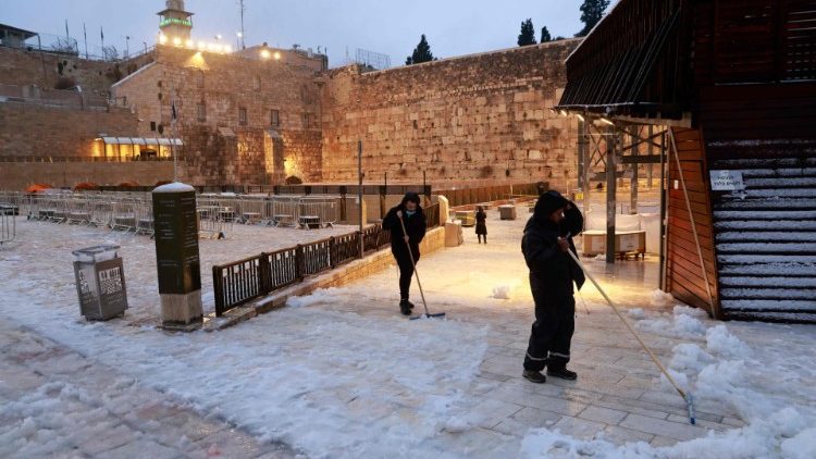 Jerusalem, dieser Tage im Schnee