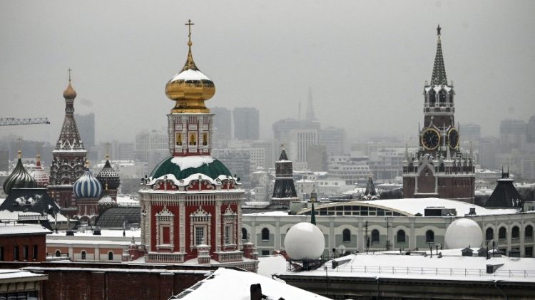 Vue sur le centre historique de Moscou, le 25 février 2021.