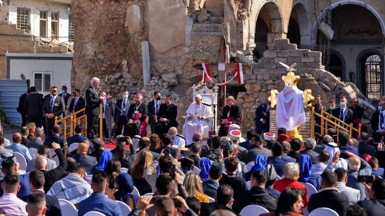 2021.03.07 Ziara ya Papa Francisko:maombi kwa waathirika wa vita huko Mosul