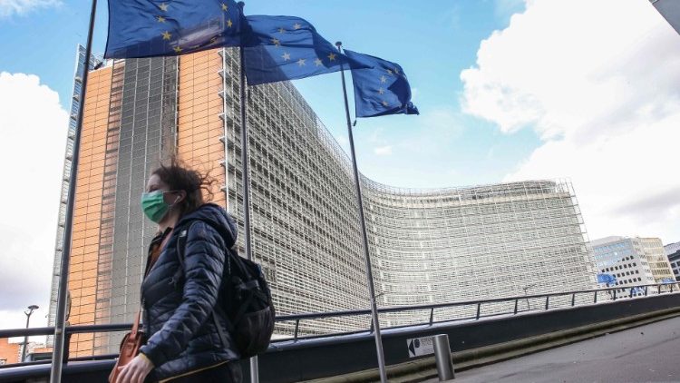 Blick auf Büros der EU-Kommission in Brüssel (März 2021)