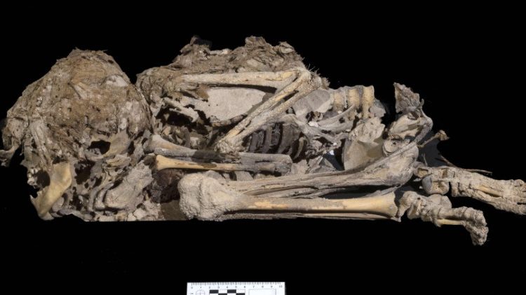 Скелет обвит в ленен плат датиращ от пред 6000 години