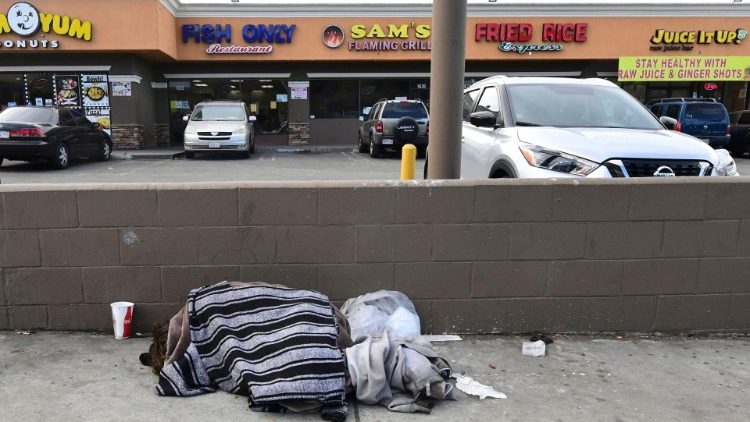 Obdachloser in Los Angeles - Aufnahme vom Dezember letzten Jahres