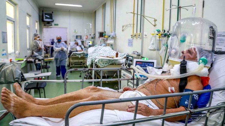 Corona-Patient in einem brasilianischen Krankenhaus