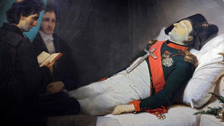 Napoléon sur son lit de mort (tableau de Mauzaisse)