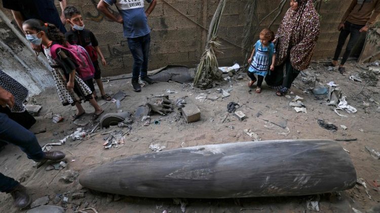 Gefallene Bombe in Gaza