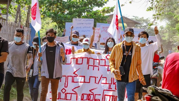 Proteste gegen das Regime am 22. Mai in Mandalay