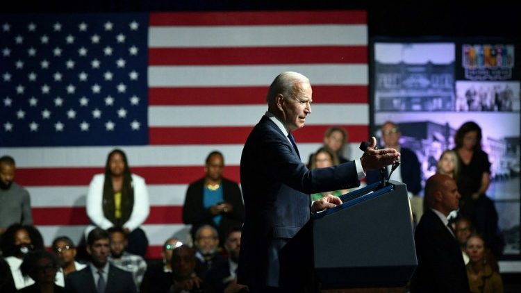 Il presidente Joe Biden durante il discorso pronunciato a Tulsa (Mandel Ngan / Afp)