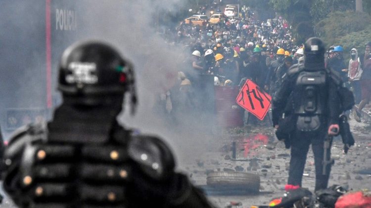 Die Proteste in Kolumbien halten an, hier am Mittwoch in Medellin