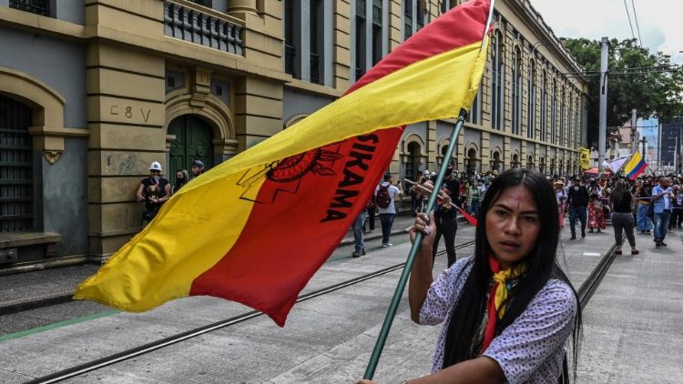 Антиправителствен протест в Богота 06.06.2021