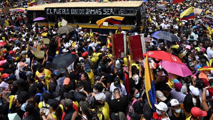 Протестна манифестация в Богота. 21-6-2021