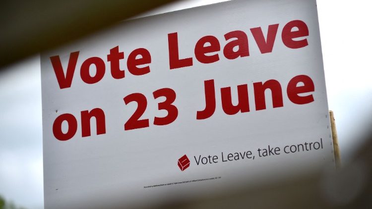 Panneau électoral en faveur du Brexit, lors de la campagne de 2016