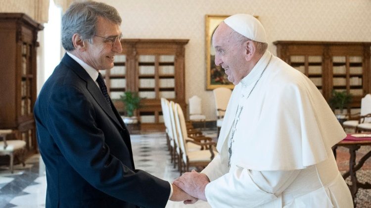 教宗接见欧洲议会议长萨索利